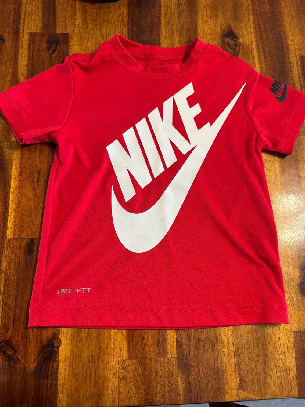 Nike Red Short Sleeve Tee with White Swoosh Logo